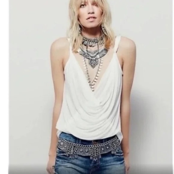 🍀 FREE PEOPLE BULLSEYE WRAP TANK SIZE XS - Picture 1 of 4